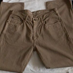 Men Cremieux straight leg jeans.